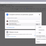 Cómo compartir por un tiempo determinado archivos o carpetas en Google Drive