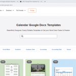 Cómo usar una plantilla de calendario en Documentos de Google