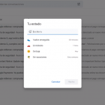 Cómo configurar un estado personalizado en Google Chat